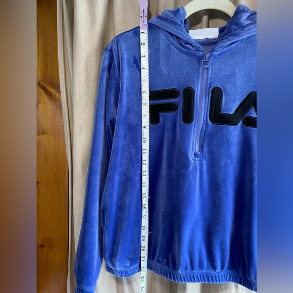 FILA Velour Crop 1/4 Zip Hoodie - Picture 12 of 16